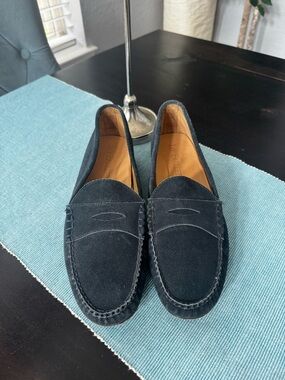 Jay Butler Alfred Penny Driving Loafers in navy suede 10